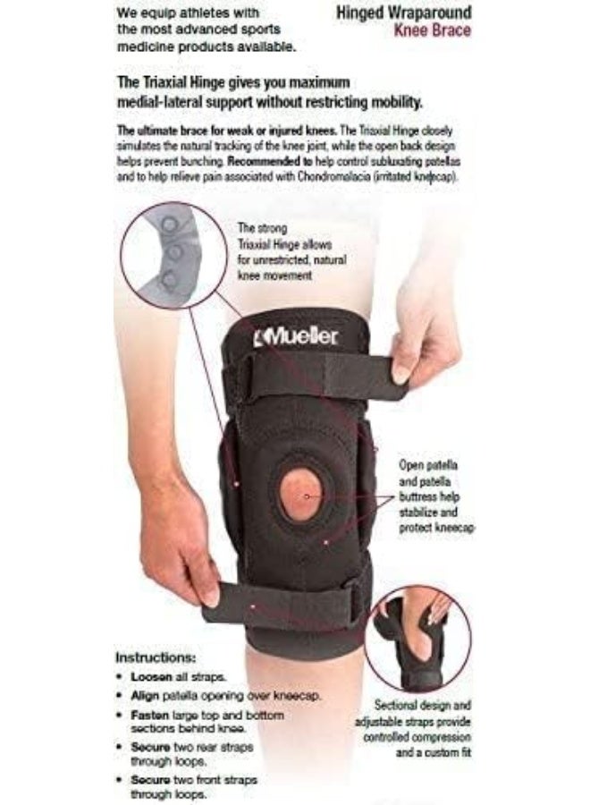 Mueller Wraparound Hinged Brace - Black, 16-20 Inch - Image 5