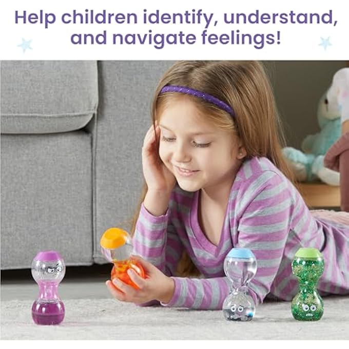 hand2mind Express Your Feelings Sensory Bottles- Secondary Emotions, Toddler Sensory Toys, Quiet Fidget Toys, Play Therapy Toys, Calm Down Corner Supplies, Calming Corner, Social Emotional Learning - Image 3