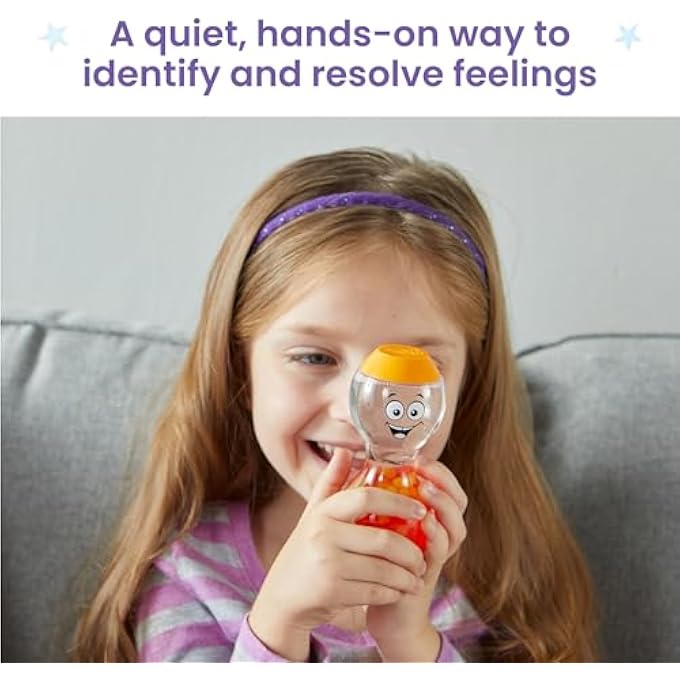 hand2mind Express Your Feelings Sensory Bottles- Secondary Emotions, Toddler Sensory Toys, Quiet Fidget Toys, Play Therapy Toys, Calm Down Corner Supplies, Calming Corner, Social Emotional Learning - Image 5