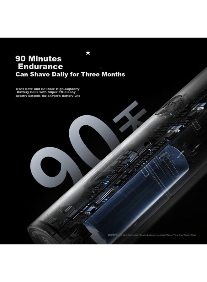 Flyco F005 Electric Shaver Men's Electric Reciprocating Razor Full Body Washable Portable Birthday Gift For Boyfriend Husband Father Starry Gray - Image 3