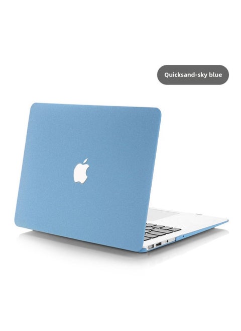 Protective Case For Macbook Pro Air 13-inch 14-inch Laptop Computer Notebook Shell-Color:Quicksand Sky Blue-Applicable Model:Hollow Out 13.6Air(A2681/A3113)