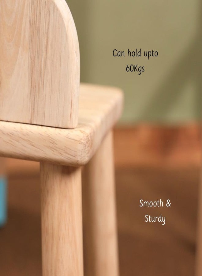 Ariro Wooden Stool for Kids (18+ Months) - Natural Beechwood Step Stool & Toddler Chair for Kitchen & Reading | Montessori-Inspired Furniture (Pink) - Image 3