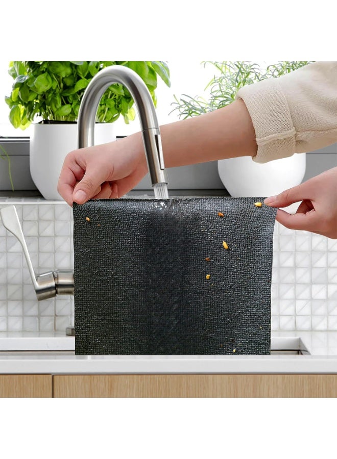 Generic  Microfiber Cleaning Cloths in Dispenser Box – 20PCS Lint-Free, Streak-Free Rags for Kitchen, Glass, Car & Electronics – Highly Absorbent, Reusable & Quick-Dry – Grey - Image 2