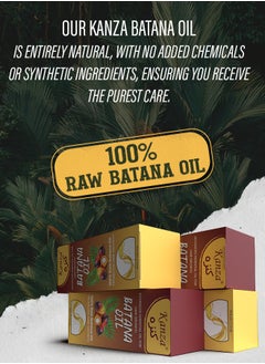 Kanza Natural Batana Oil with Roller for Hair Care Hair Conditioner Oil for Thin Hair Repair Damaged Hair Nourishes Thin Hair Scalp Skin and Loss Hair Growth Fit for All Hair Types Raw Batana Oil 40 ml  - Image 5