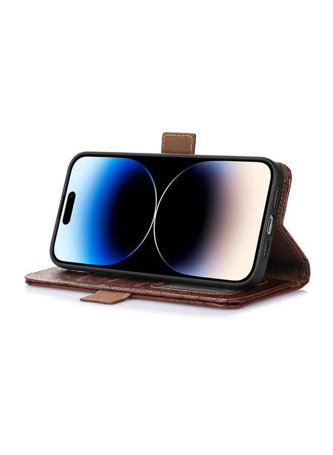 S-TOP Case For Redmi Note 14 Pro 5G Ostrich Pattern Genuine Leather RFID Phone Case - Image 5