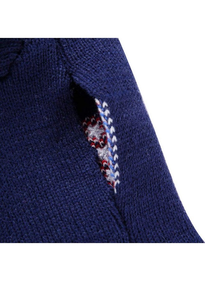 POPETPOP - Dog Sweater American Flag Pet Costume Winter Warm Sweater Fashion Christmas Clothes for Puppy Dog (Size XS) - Image 1