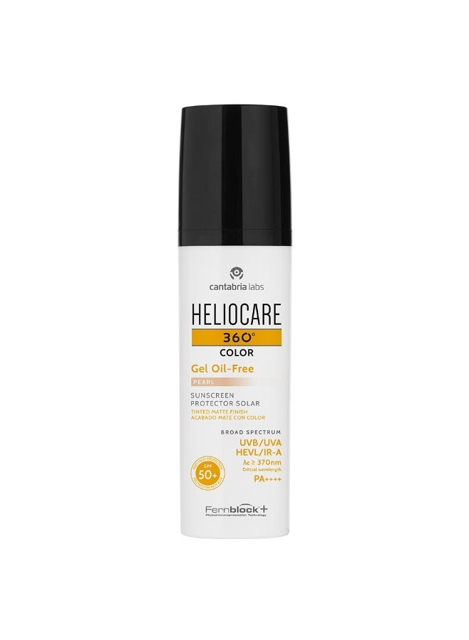 Heliocare 360Â° Gel Oil-Free Broad Spectrum Sunscreen With SPF50+ & PA++++ - Pearl 50ml