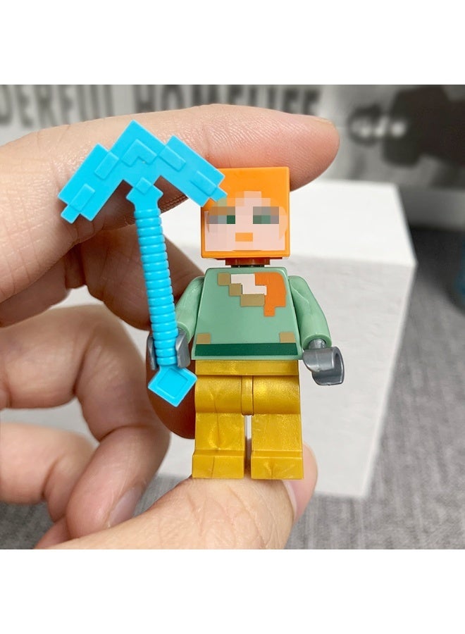 Mini Action Figure Toys Set With Weapons(10 Random figures + 8 Mini Building Blocks) - Image 3