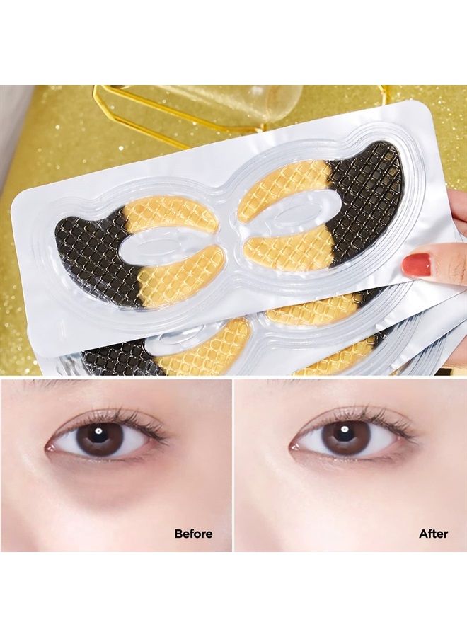 ICDI ICANdOIT ICANdOIT 24K Gold Eye Mask For Dark Circles&Puffiness,Anti-Aging,Anti-Wrinkle With Hyaluronic Acid and Collagen,Eye Zone Care Eye Patches for All Skin Types,Best Gift Idea for Women&Men,7Pairs - Image 3