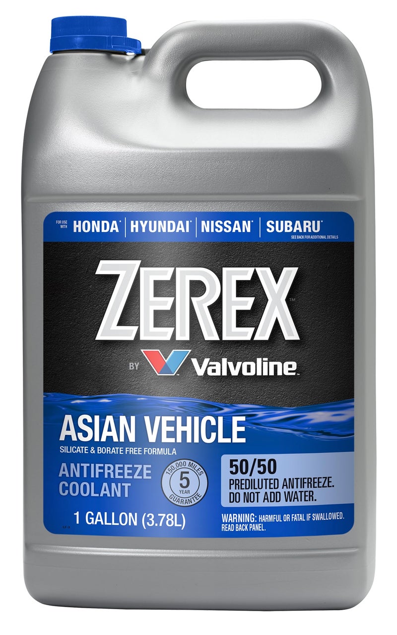 Zerex Asian Vehicle Blue Silicate and Borate Free 5050 Prediluted ReadytoUse AntifreezeCoolant 1 GA
