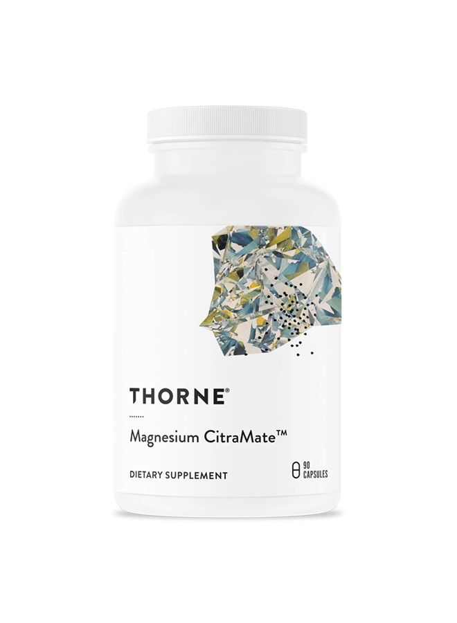 Thorne Research ثورن ماغنيسيوم سيترا ميت - مكمل ماغنيسيوم مع سيتريت-ماليت - دعم القلب، والعضلات الهيكلية، ووظائف القلب والرئة، وكثافة العظام - خالي من الغلوتين، خالي من الألبان، خالي من الصويا - 90 كبسولة - Image 1