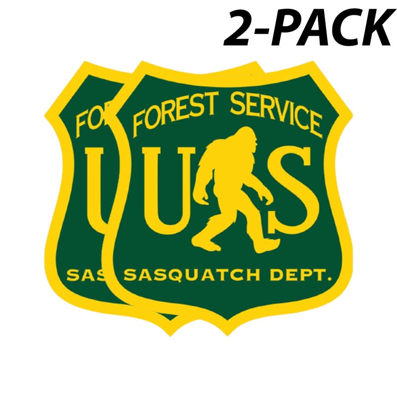 eDesign 2-Pack US Forest Service Sasquatch Dept Vinyl Sticker Bigfoot Decal - 4 Inches - Bigfoot Stickers for Car Truck SUV Van Window Bumper Wall Laptop Tablet Cup Tumbler and Any Smooth Surface - Image 2