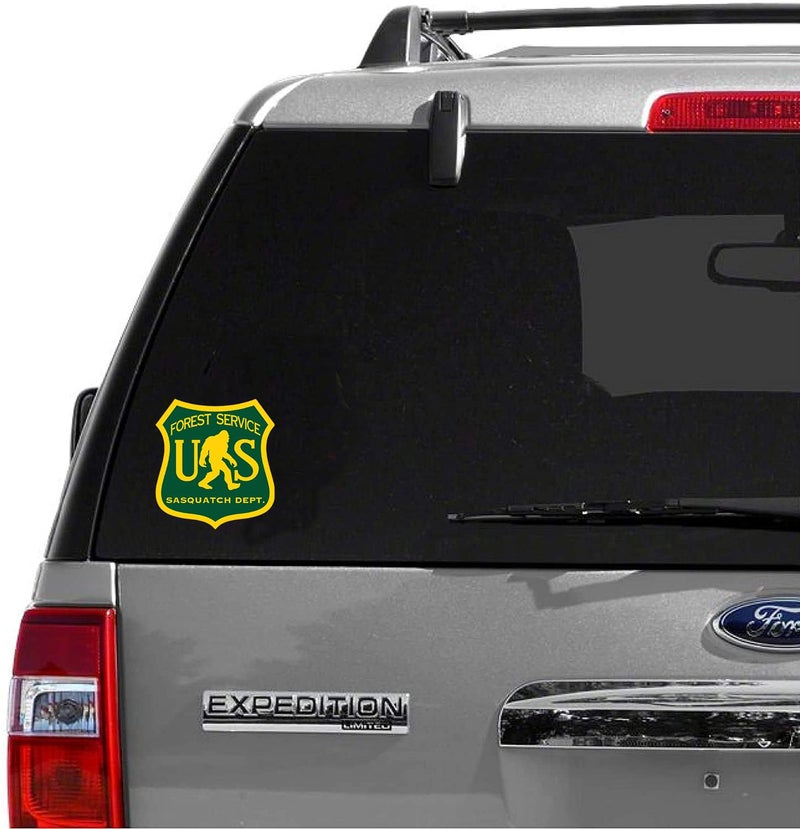 eDesign 2-Pack US Forest Service Sasquatch Dept Vinyl Sticker Bigfoot Decal - 4 Inches - Bigfoot Stickers for Car Truck SUV Van Window Bumper Wall Laptop Tablet Cup Tumbler and Any Smooth Surface - Image 5