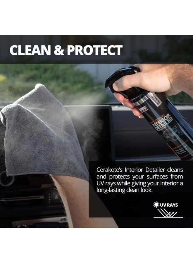 CERAKOTE CERAKOTE Rapid Ceramic Interior Detailer and Protectant (14 fl oz.) – Quick and Easy – Multi-Surface Safe – Interior Car Cleaner Spray – Dry to the Touch – Clean and Protect Your Car, Truck, or SUV - Image 3