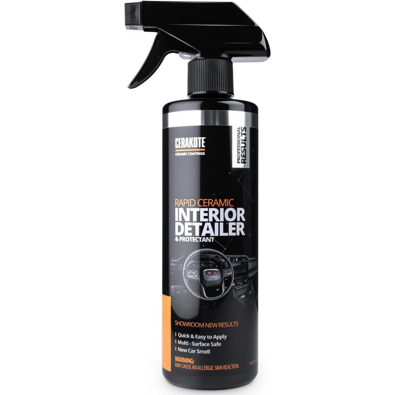 CERAKOTE Rapid Ceramic Interior Detailer and Protectant (14 fl oz.) â€“ Quick and Easy â€“ Multi-Surface Safe â€“ Interior Car Cleaner Spray â€“ Dry to the Touch â€“ Clean and Protect Your Car, Truck, or SUV - Image 1