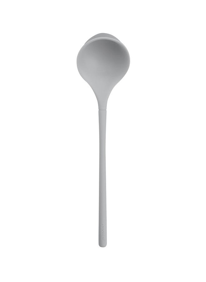 Tovolo Flex Core Small Silicone Ladle Oyster Gray Heat Safe Silicone Soup Ladle BPA Free, Dishwasher Safe Small Kitchen Ladle with Precision Pour Lip for Serving Sauces Soups Gravies - Image 1