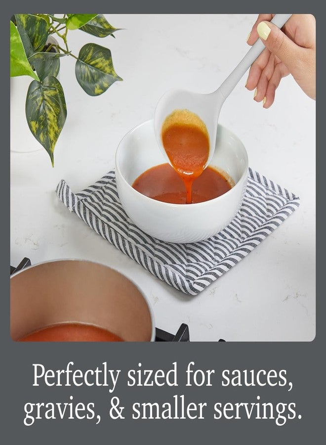 Tovolo Flex Core Small Silicone Ladle Oyster Gray Heat Safe Silicone Soup Ladle BPA Free, Dishwasher Safe Small Kitchen Ladle with Precision Pour Lip for Serving Sauces Soups Gravies - Image 4