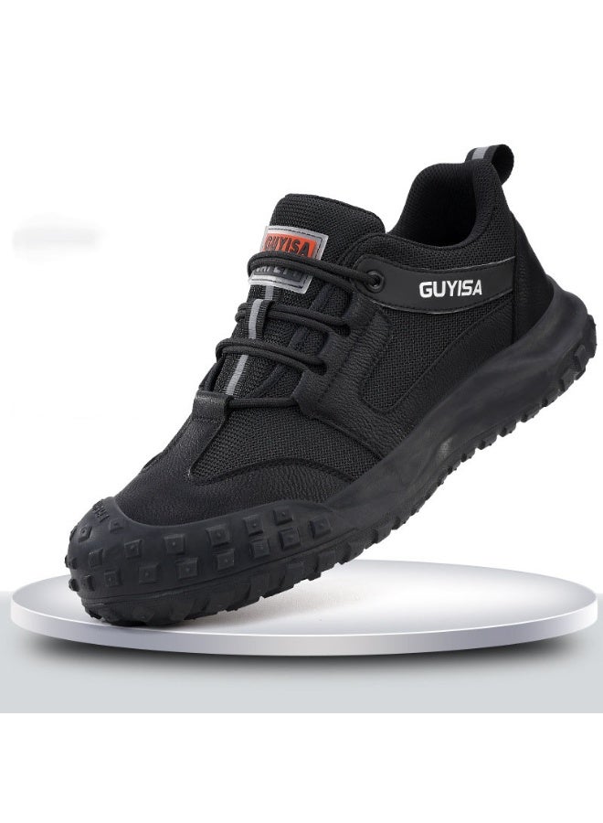 GUYISA Men's Fashion Steel Toe Work Shoes - Breathable Safety Sneakers, Summer Lightweight Security Boots, Designer Protective Footwear - Image 1