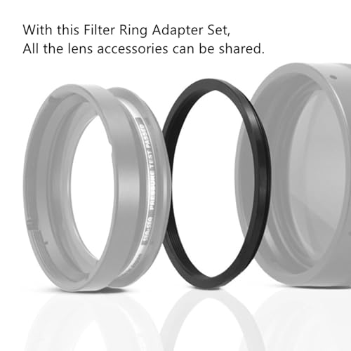 Besvalo Filter Ring Adapter Set 18 Pieces, Camera Lens Filter Stepping Rings Kit, Lightweight and Durable Aluminum, 9 Pcs Step Up Rings Set and 9 Pcs Step Down Rings Set, Black - Image 2