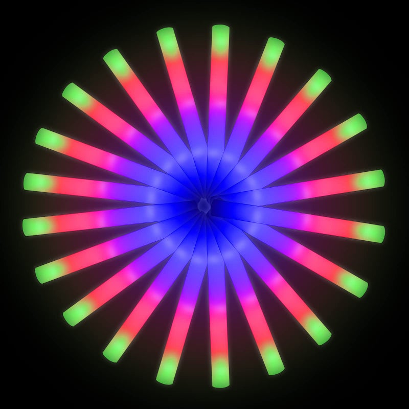 LifBetter 118 pcs Glow Foam Sticks LED Glow Sticks 3 Modes Colorful Flashing Foam Glow Sticks Bulk Glow In The Dark Party Supplies for Weddings Parties Festivals Raves Concerts Sporting Events - Image 3