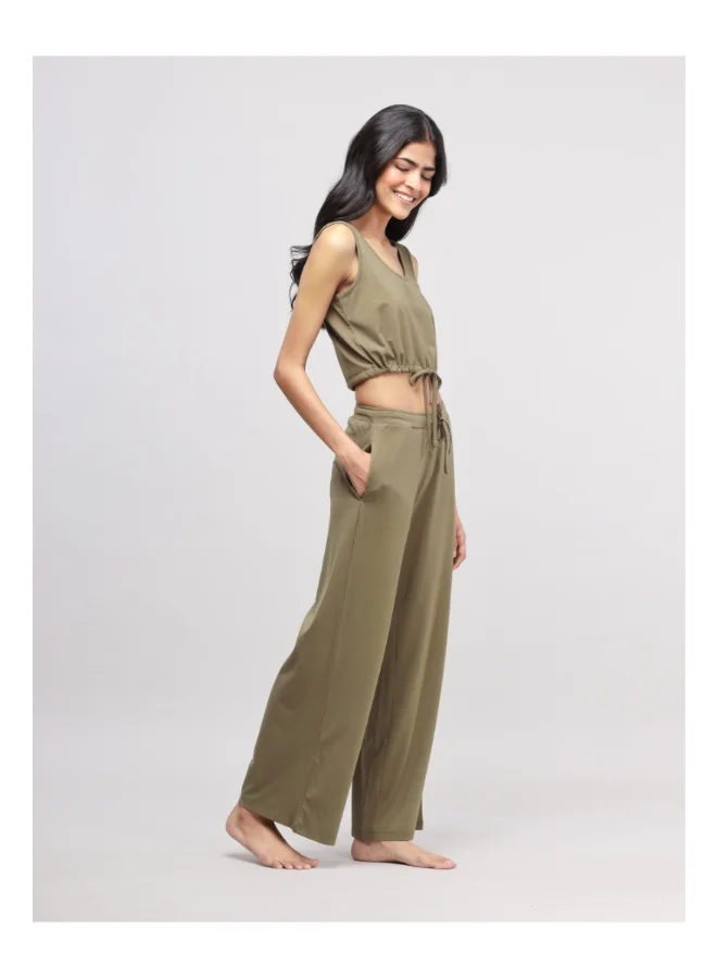 نسيسيرا Olive Supima Drawstring Co-ord Set