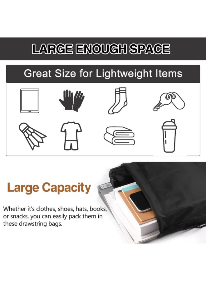 شنطة ظهر بحبل شد خفيفة الوزن – حقيبة رياضية مقاومة للماء للتمارين والسفر والسباحة والشاطئ، شنطة جيم متعددة الاستخدام للجنسين, أزرق داكن - Image 3