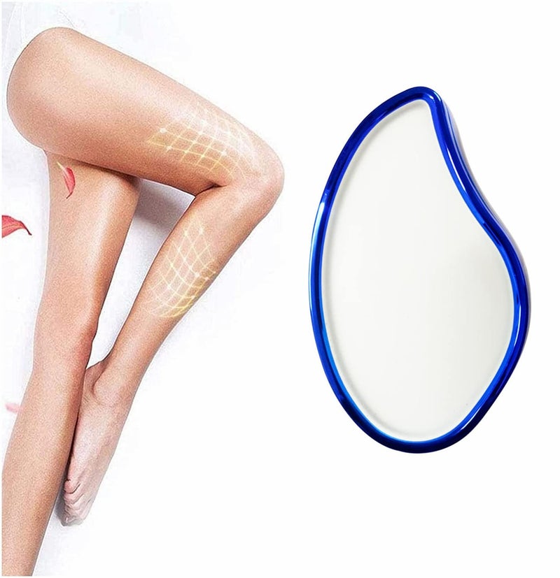 woobles 2022 New Bleame Crystal Hair Eraser Stone, Painless Exfoliation Hair Removal Tool, for Arms Legs Back, Crystal Hair Eraser & Skin Exfoliator Tool, Apply to Any Part of The Body (Dark Blue) Dark Blue - Image 1