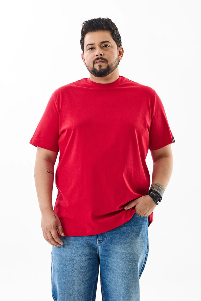 Regular Fit 100% Cotton Plus Size T-Shirt