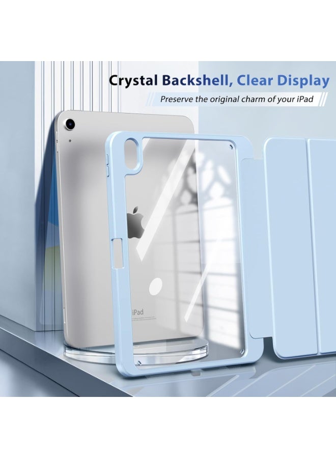 Case for iPad 10th Generation 10.9 Inch, 2022  & ipad 11th genration 2025 Case with Pencil Holder - Protective Trifold Stand Smart Cover [Support Touch ID & Auto Wake/Sleep] comaptiple with (A3354/A3355/A3356 /A2696/A2757/A2777)  , Sky blue - Image 2