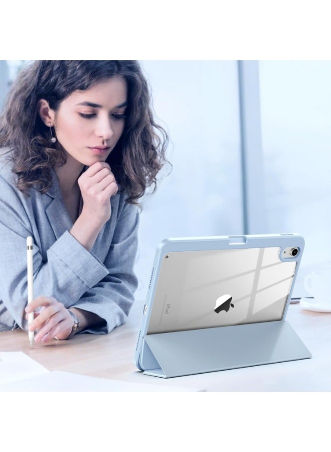 Case for iPad 10th Generation 10.9 Inch, 2022  & ipad 11th genration 2025 Case with Pencil Holder - Protective Trifold Stand Smart Cover [Support Touch ID & Auto Wake/Sleep] comaptiple with (A3354/A3355/A3356 /A2696/A2757/A2777)  , Sky blue - Image 5