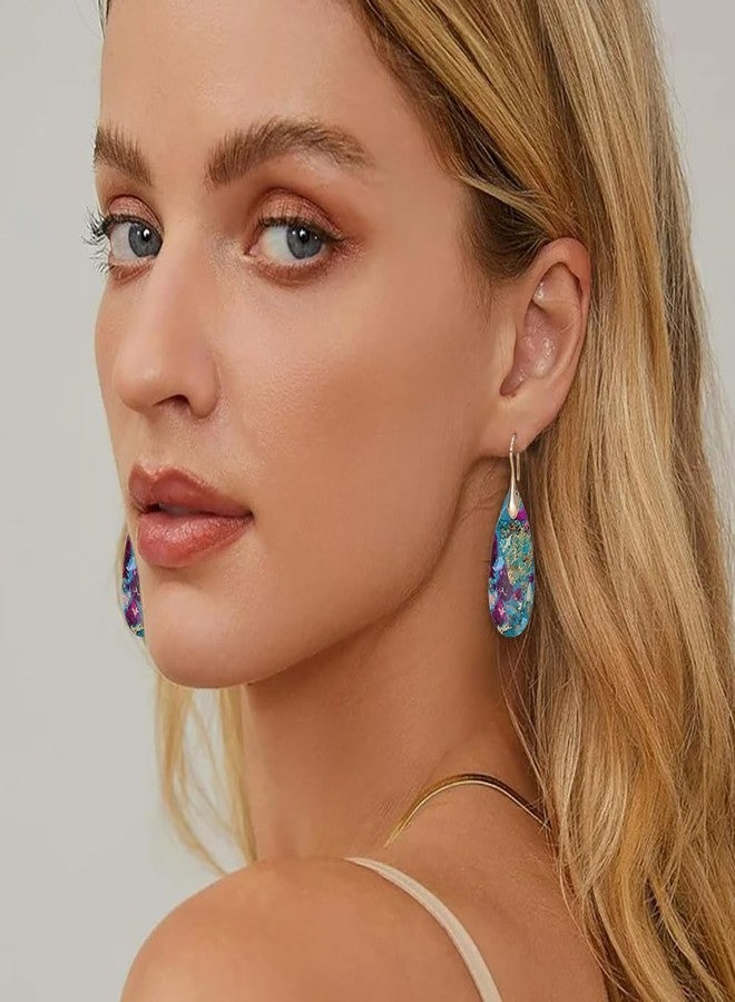 Wovanoo Natural Stone Earrings Waterdrop Stone Dangle Earrings for Women, alloy - Image 2