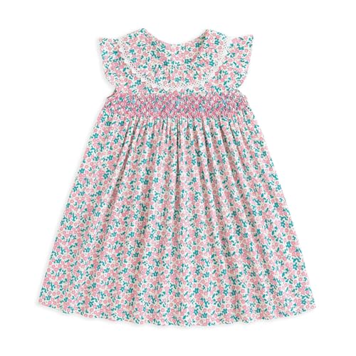 Simplee kids Baby Pink Dress Toddler Ruffled Dress Little Toddler Girls Casual Dress Playwear Sundress for Spring Summer 3T - Image 1