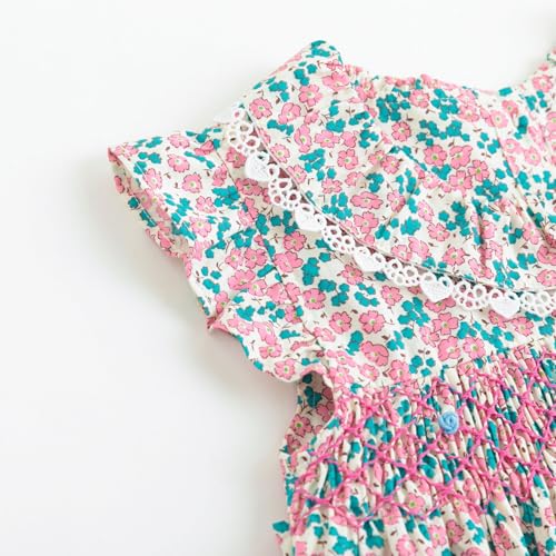 Simplee kids Baby Pink Dress Toddler Ruffled Dress Little Toddler Girls Casual Dress Playwear Sundress for Spring Summer 3T - Image 3