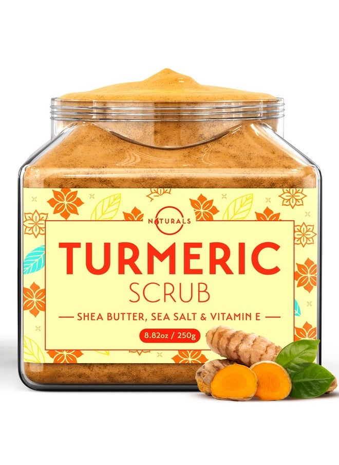 O Naturals O Naturals Turmeric Body Scrub - Exfoliating Body Scrub for Smooth and Hydrated Skin with Natural Turmeric and Salt, Gentle Face Scrub and Body Scrub Exfoliator, 8.82 oz  - Image 1