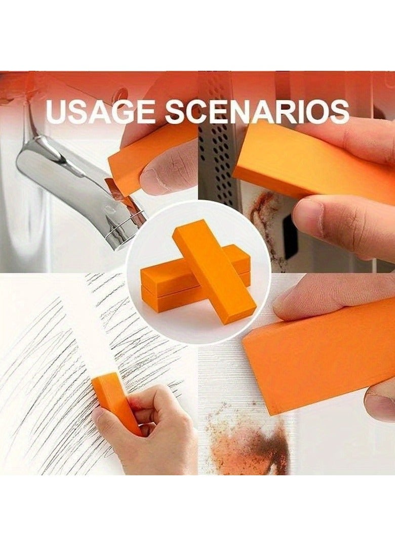 2pc, Limescale Cleaning Eraser, Bathroom Faucet Water Scale Cleaning Eraser Wipe, Descaling Cleaning Eraser For Kitchen Stove Sink Pot Scale, Rust Remover Eraser, Power Decontamination  - Image 3