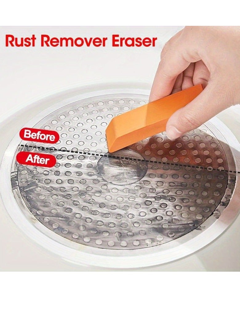 2pc, Limescale Cleaning Eraser, Bathroom Faucet Water Scale Cleaning Eraser Wipe, Descaling Cleaning Eraser For Kitchen Stove Sink Pot Scale, Rust Remover Eraser, Power Decontamination  - Image 2