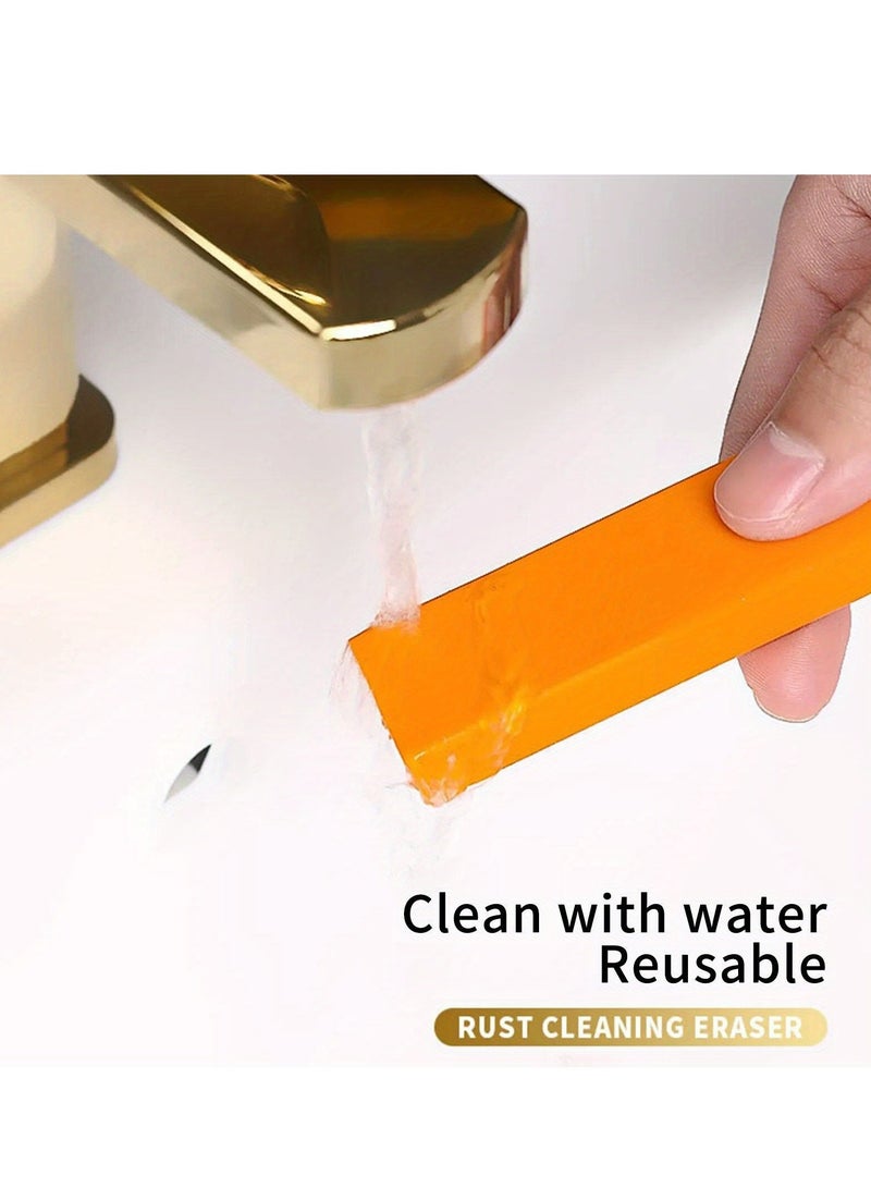 2pc, Limescale Cleaning Eraser, Bathroom Faucet Water Scale Cleaning Eraser Wipe, Descaling Cleaning Eraser For Kitchen Stove Sink Pot Scale, Rust Remover Eraser, Power Decontamination  - Image 4