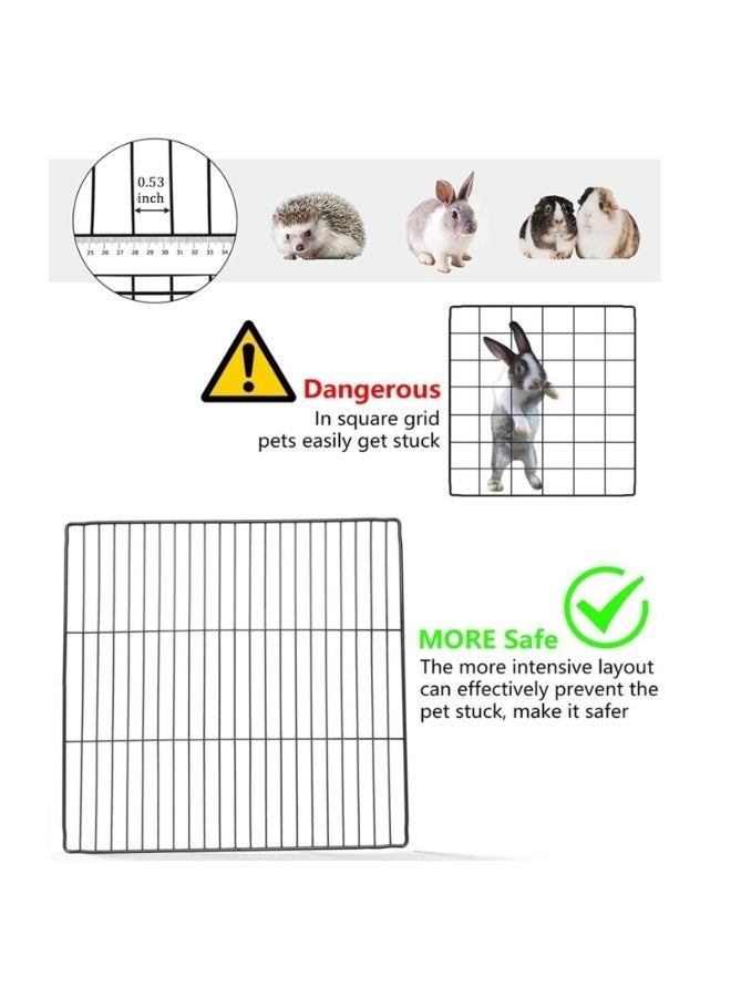 والالا مسكن متعدد الاستخدامات للحيوانات الأليفة - حظيرة قطط شفافة وقفص طيور متحرك مع حامل | حظيرة داخلية/خارجية مع صينية قابلة للإزالة وعجلات عالمية | للقطط الصغيرة والببغاوات والكوكاتيل (تصميم شفاف من جانبين) 37×37×128 سم، لون أبيض - Image 3