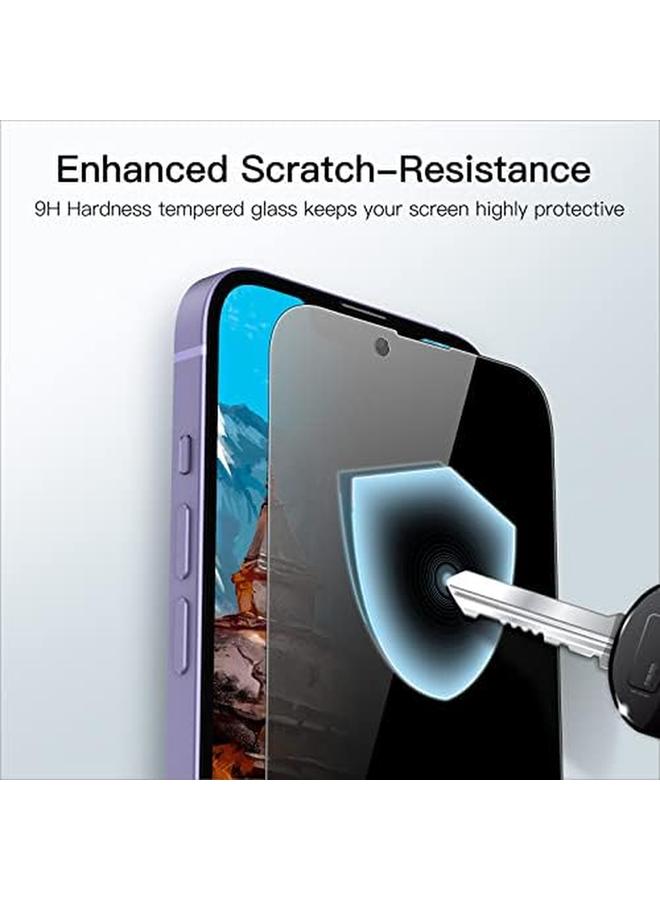 جي تيك واقي شاشة بتغطية كاملة للخصوصية لهاتف آيفون 14 بلس مقاس 6.7 بوصة، طبقة زجاجية مقواة مضادة للتجسس من الحافة إلى الحافة، عبوة من قطعتين - Image 5