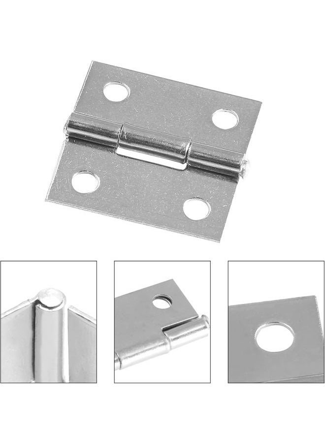 ZAQW Libertyyouxiangongsi Liberty.20Pcs Stainless Steel Folding Hinge 1 inch Cabinet Box Hinge is allocated with 80 Stainless Steel Screws - Image 4