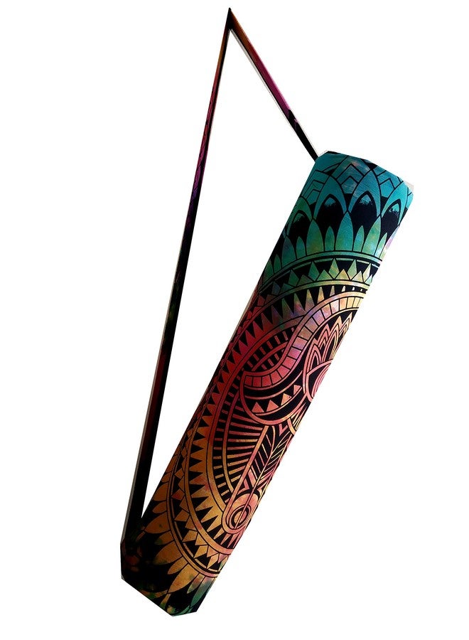 CRAFT KALA Indian Mandala Handmade Cotton Hand Full-Zip Exercise Yoga Mat Carry Bag Gym Beach Pilates Carrier Bags Hippie Mandala Indian Cotton Bag (Multi Hamsa) - Image 2