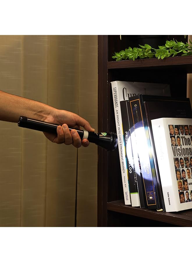 Olsenmark OMFL2616 Rechargeable LED Flashlight 2 Pieces Super Bright Torch Light Built in 1900mAh Battery 1500 Distance Range Powerful Torch for Camping Hiking Trekking Outdoor. - Image 4