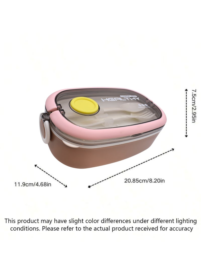 Twisoo Stainless Steel Lunch Box for Adults & Kids Insulated Bento Lunch Box for Men with Fork & Spoon, Leakproof, BPA-Free, Dishwasher Safe, Microwave Safe 750ml (Pink) - Image 5
