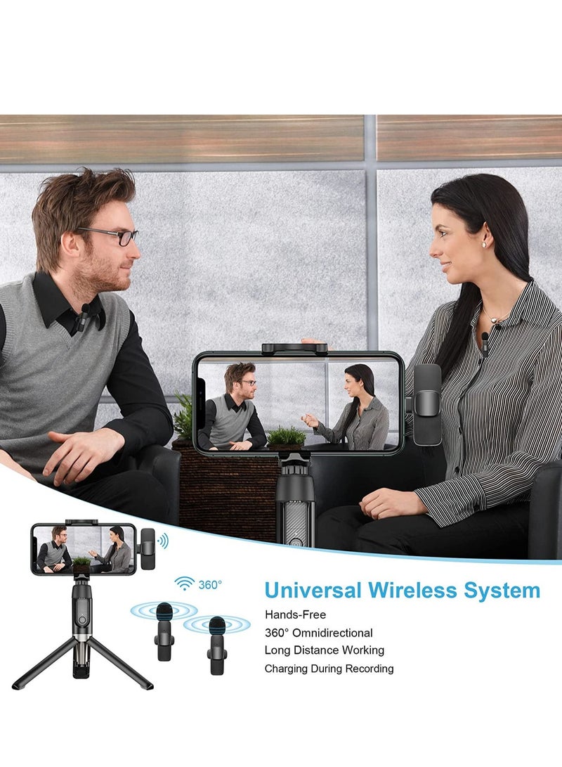 2 PCS Professional Wireless Lavalier Microphone for iPhone iPad only, Cordless Bluetooth Lapel Microphone for YouTube/Facebook Live Stream, TikTok Vlog (No App and Bluetooth Required)· - Image 4