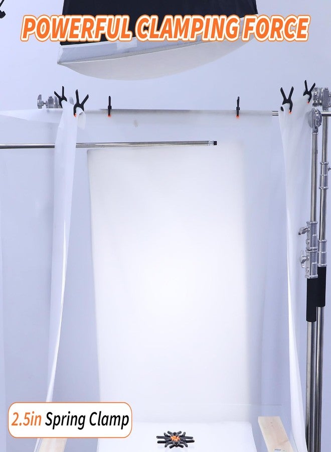 Ymapinc 12pcs Black Plastic Spring Clamps, Anti-Slip Clips for Balloon Arch Clips for Backdrop, Heavy Duty Plastic Clamp for Backdrop Curtain and Photo Prop - Image 4