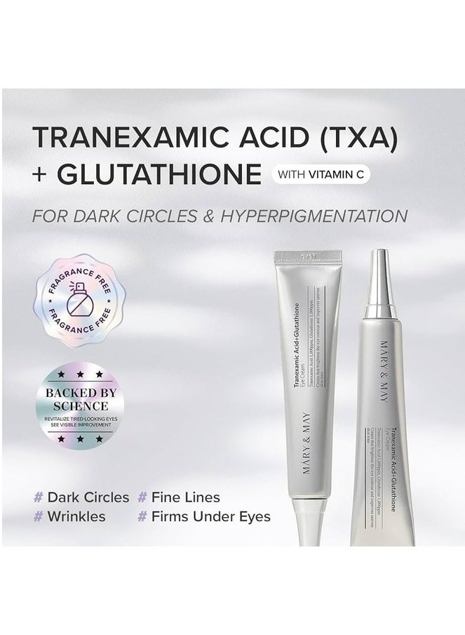 MARY & MAY Tranexamic Acid + Glutathione Eye Cream (12ml) - Image 2