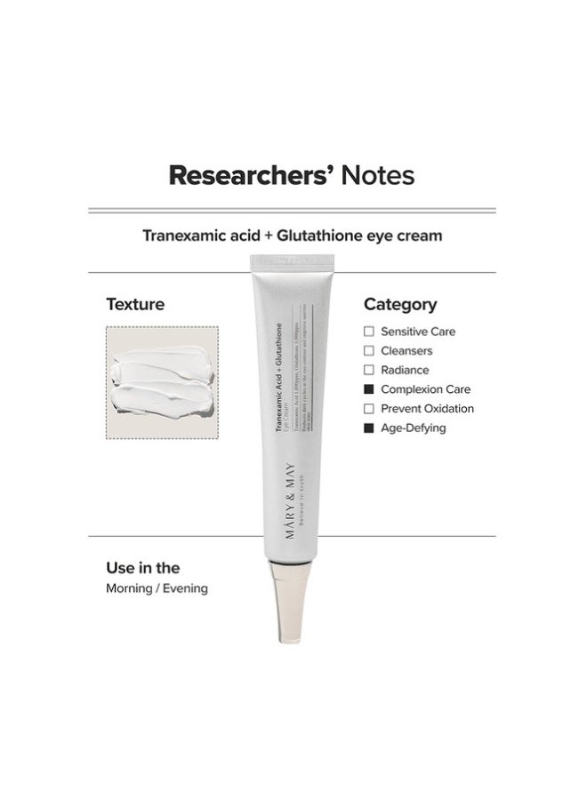 MARY & MAY Tranexamic Acid + Glutathione Eye Cream (12ml) - Image 5