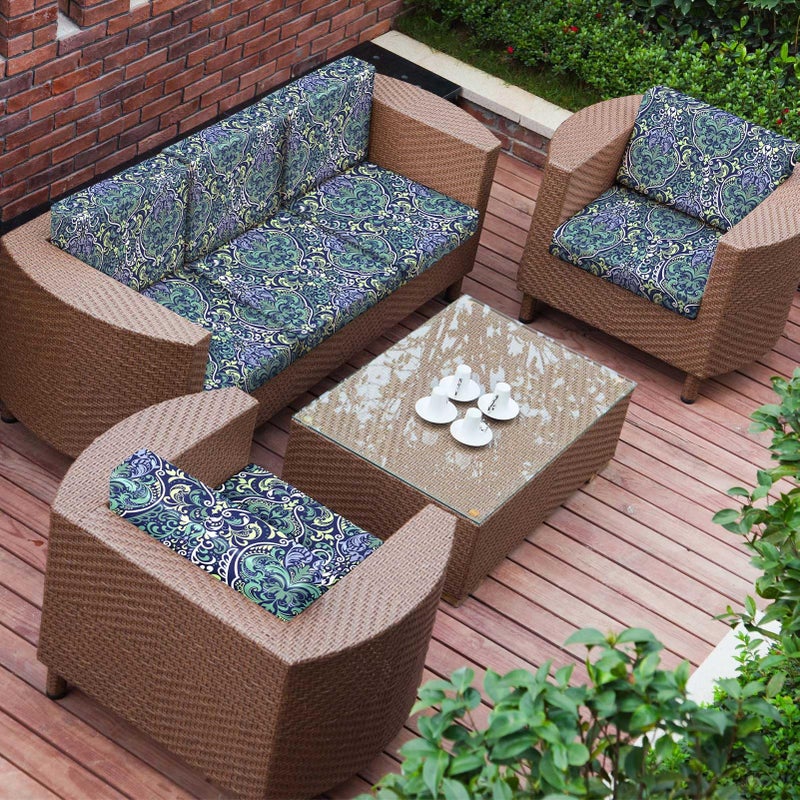 pickyNproud 8Pcs Patio Cushion Covers Stretch Outdoor Couch Cushions Slipcovers Replacement Washable Furniture Protector with Elastic Bottom Sofa Chair Seat Cover, Green - Image 4