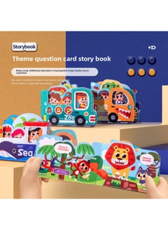 Generic YL1022-71 Newborn Baby Story Cloth Book Early Education Toy Baby Can Bite And Tear Baby Enlightenment Book 0-color:1022-71 Animal Story Cloth Book  - Image 2