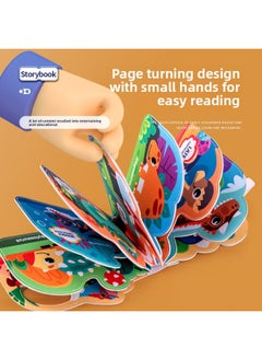 Generic YL1022-71 Newborn Baby Story Cloth Book Early Education Toy Baby Can Bite And Tear Baby Enlightenment Book 0-color:1022-71 Animal Story Cloth Book  - Image 4